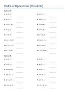 Order of Operations BODMAS/BIDMAS Worksheets | Teaching Resources