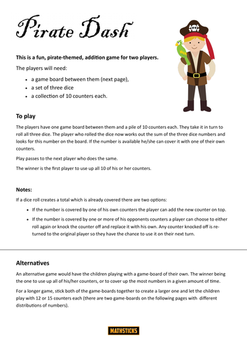 Pirate Board Game Download pdf For Kids