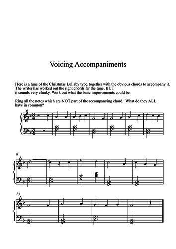 Writing an accompaniment