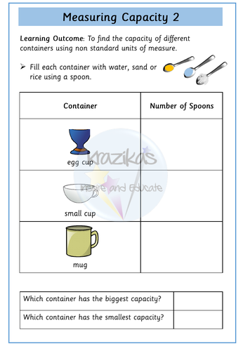 Volume and Capacity - Year 1 - White Rose Maths Style | Teaching Resources