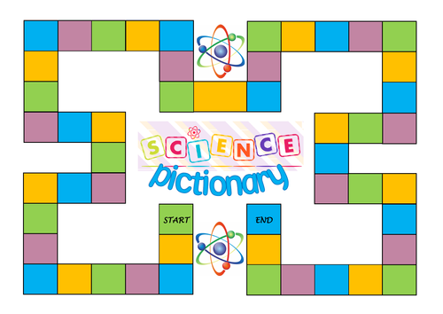 KS3 Science PICTIONARY Boardgame and Question Cards