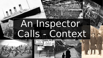 An Inspector Calls GCSE Context Posters | Teaching Resources