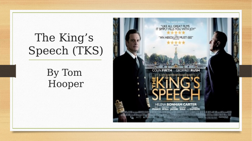 the king's speech teaching resources