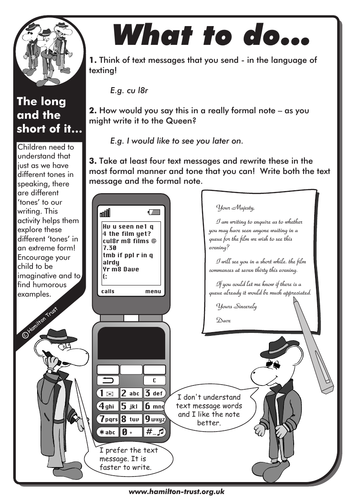 The long and the short of it - English Homework - UKS2