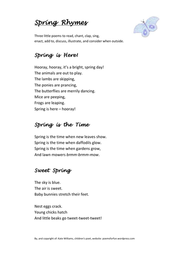 3 Spring Rhymes