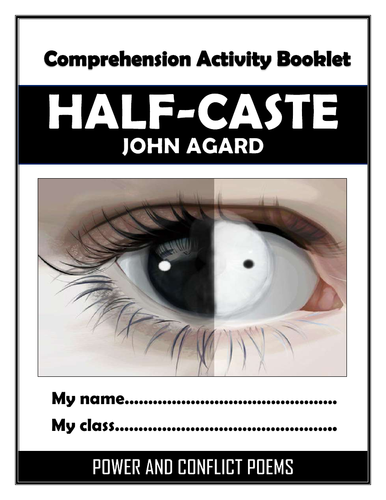 Half-Caste Comprehension Activities Booklet!