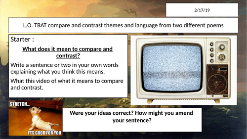 Comparing poems