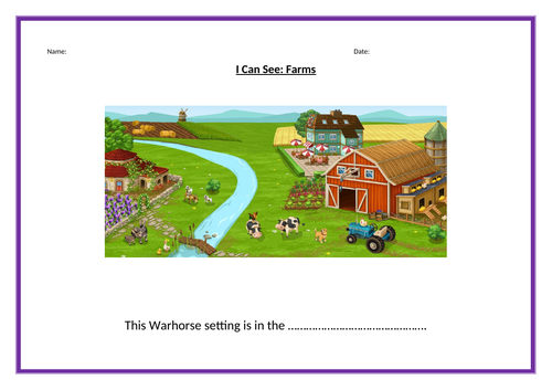 World War One & Warhorse - Differentiated Worksheet Activities