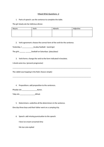 Year 6 spag revision booklet picture