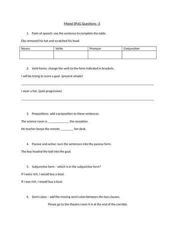 Year 6 grammar revision booklet pdf image