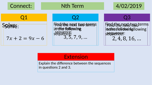 Linear Nth Term | Teaching Resources