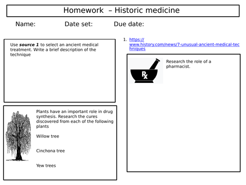 homework tasks ks3