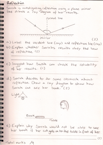 Reflection worksheet | Teaching Resources
