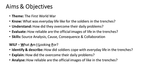 Life in the Trenches | Teaching Resources