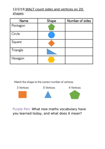 White Rose Spring Block 3 Year 2 Shape resources | Teaching Resources