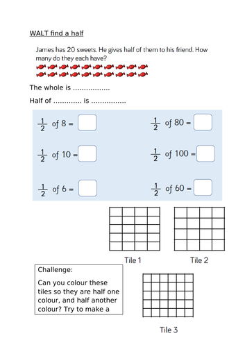White Rose Year 2 Spring Block 4 Fractions resources | Teaching Resources