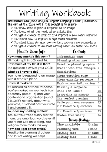 aqa english language creative writing mark scheme