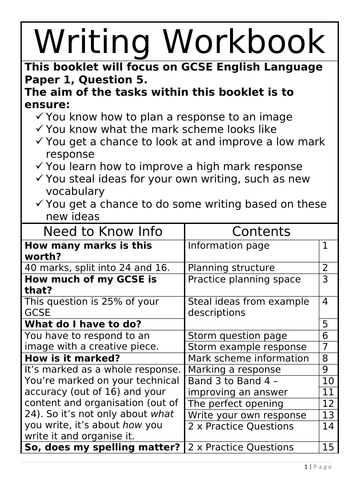 creative writing questions aqa