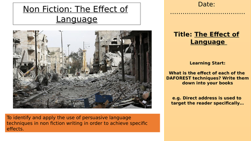 Eng Lang Paper 2 - Non Fiction Revision SOW | Teaching Resources