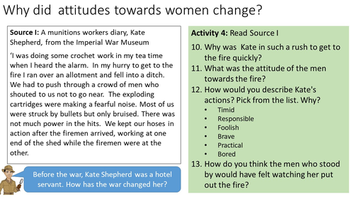 How did women's lives change as a result of the First World War ...