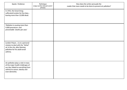 GCSE English Language Eduqas Component 2 Lesson and Paper | Teaching ...