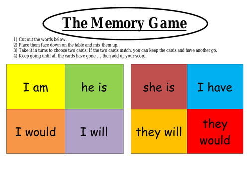 Apostrophes - Memory Game & Apostrophe Dominoes