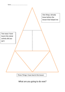 Plenary Triangle | Teaching Resources