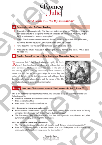 Romeo And Juliet Act 2 Scene 2 Questions And Answers