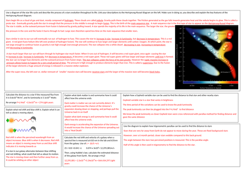 A level Space Revision Mat Topic 12 Edexcel