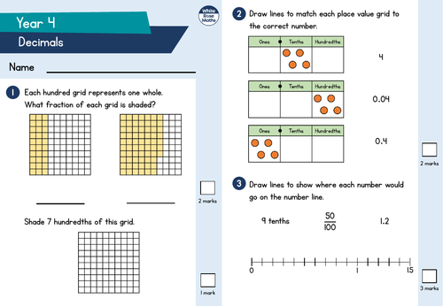 White Rose Year 4: Spring Block 4 - Decimals. Week 1 (of 3)