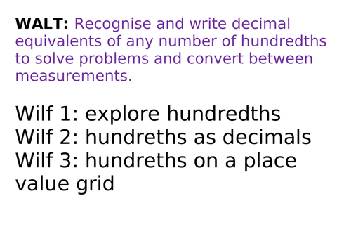 White Rose Year 4: Spring Block 4 - Decimals. Week 3 (of 3)