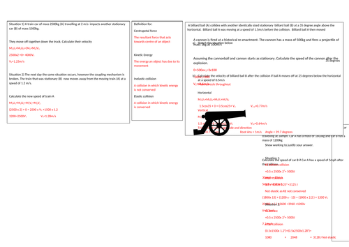 Edexcel A level Physics Topic 6 Further mechanics Revision mat