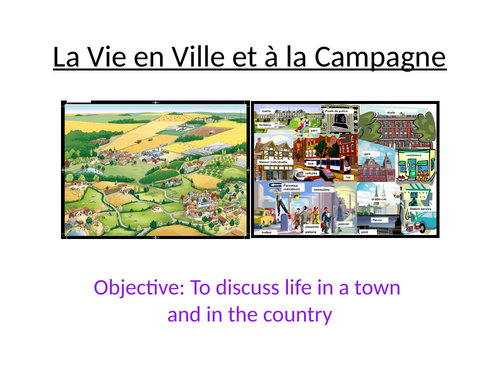 La vie en ville ou a la campagne? | Teaching Resources