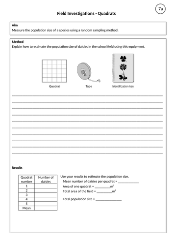 Field Investigations Required Practical AQA GCSE Science