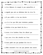 French scrambled sentences exercise - ER VERBS - Passé Composé ...