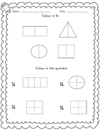 Year 1 Fractions - halves and quarters | Teaching Resources