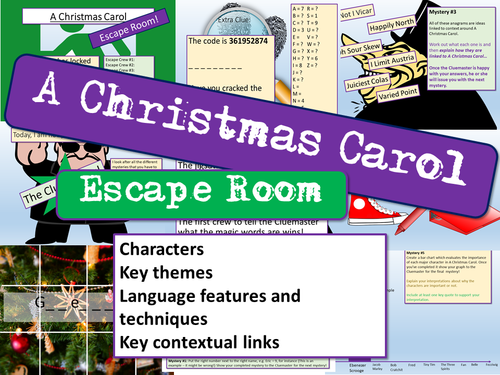 A Christmas Carol Escape Room | Teaching Resources