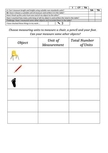 Y1 planning and resources for White Rose Maths Spring Block 3 Length and Height week 2