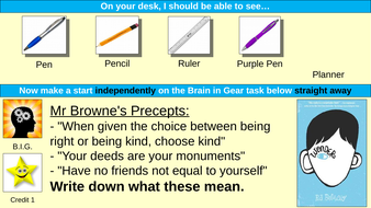 Wonder Lesson 1 - Mr Browne's Precepts | Teaching Resources