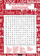 Red Nose Day Word Search (+ Solution!) (English Activity Sheet: Ages 9 ...