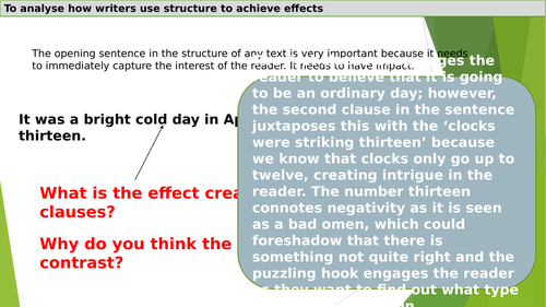 English GCSE AQA Paper 1 Q.3 | Teaching Resources