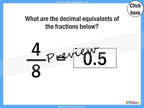 Halves, Quarters and Three-quarters as Decimals - Year 4 | Teaching ...