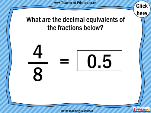 Halves, Quarters and Three Quarters as Decimals - Year 4 | Teaching ...