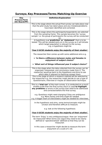 Research Methods (7/7) - Surveys, Sampling, Longitudinal Research (AQA ...