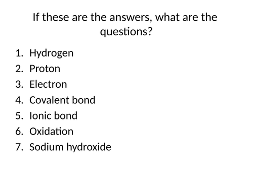 GCSE Chemistry Group 7 Reactions