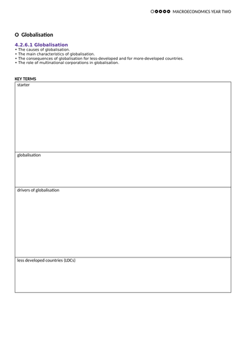 2-O Globalisation AQA A-level Economics (new spec) MACRO