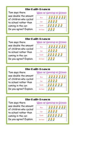 Year 4 - Data Handling and Coordinates anchor tasks and questions ...