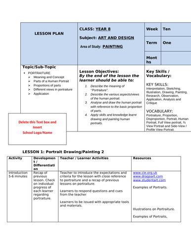 art lesson plans year 8 teaching resources