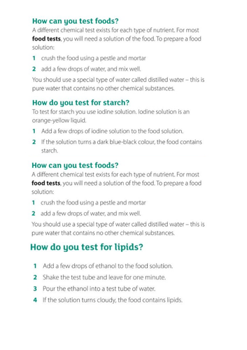 Food Tests - Full Lesson