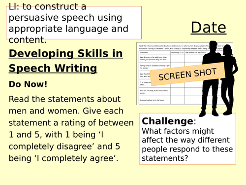 write a speech on gender equality